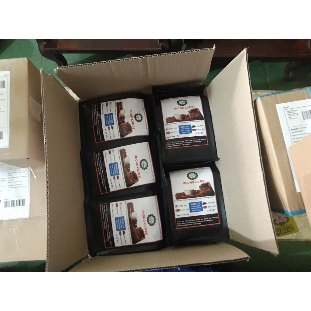 5KG Cà phê ROBUSTA hạt / bột Mộc Nguyên Chất Đăk Lăk - Cà phê rang xay mộc pha phin/pha máy