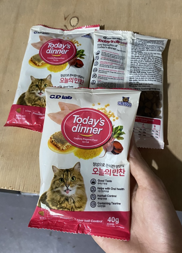 TODAY'S DINNER - HẠT THỨC ĂN CHO MÈO MỌI LỨA TUỔI 40g