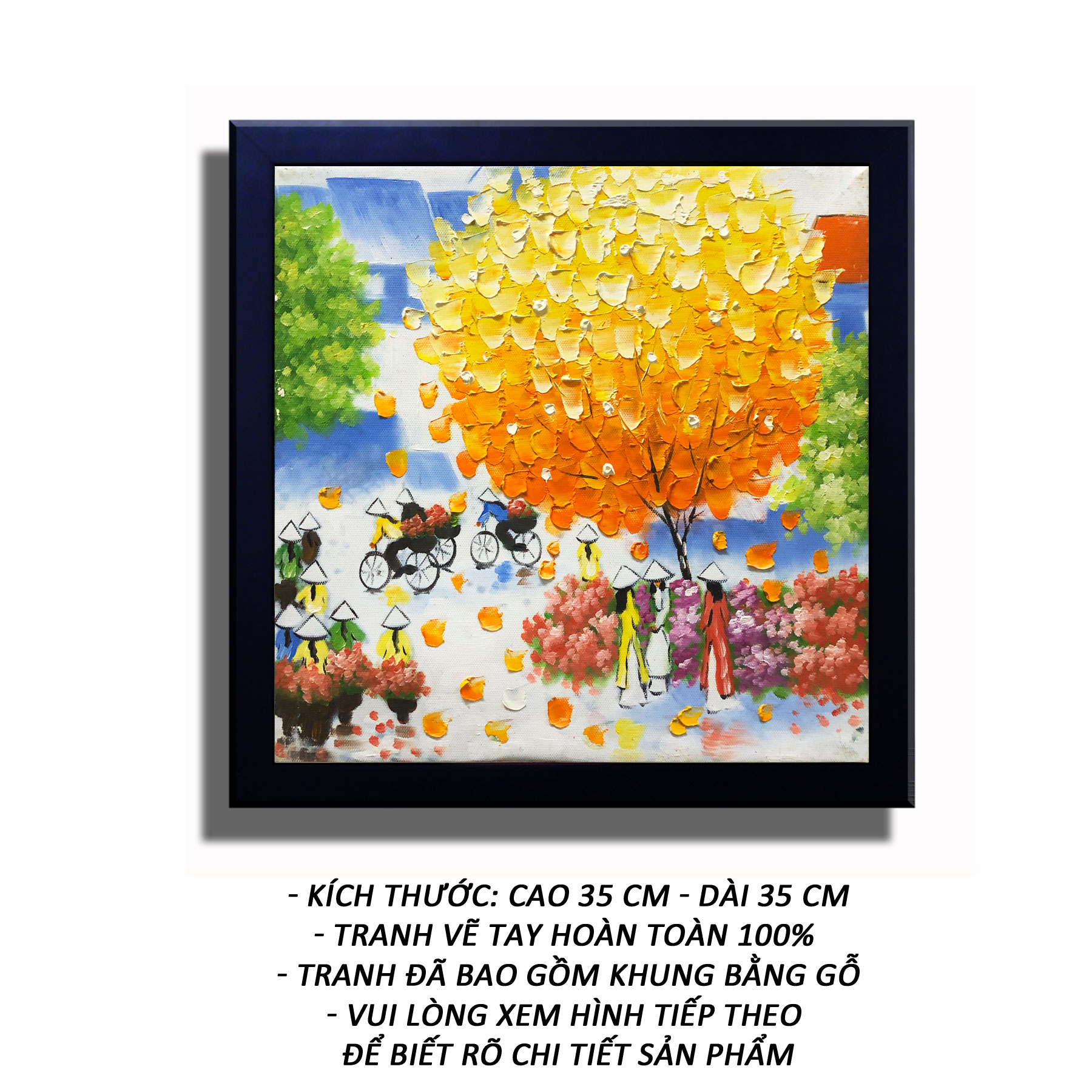 Tranh sơn dầu vẽ - Hoàng Hôn Đỏ - Tranh Mỹ Thuật Minh Hiền