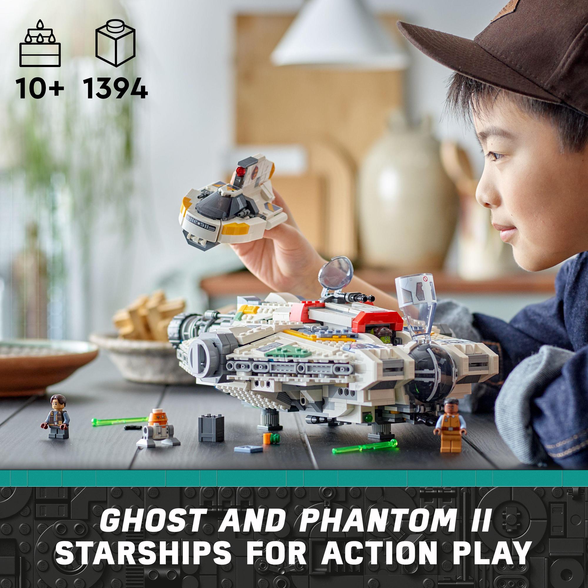 [ĐỘC QUYỀN LAZADA] LEGO STAR WARS 75357 Đồ chơi lắp ráp Tàu Vũ Trụ Ghost & Phantom II (1394 chi tiết)