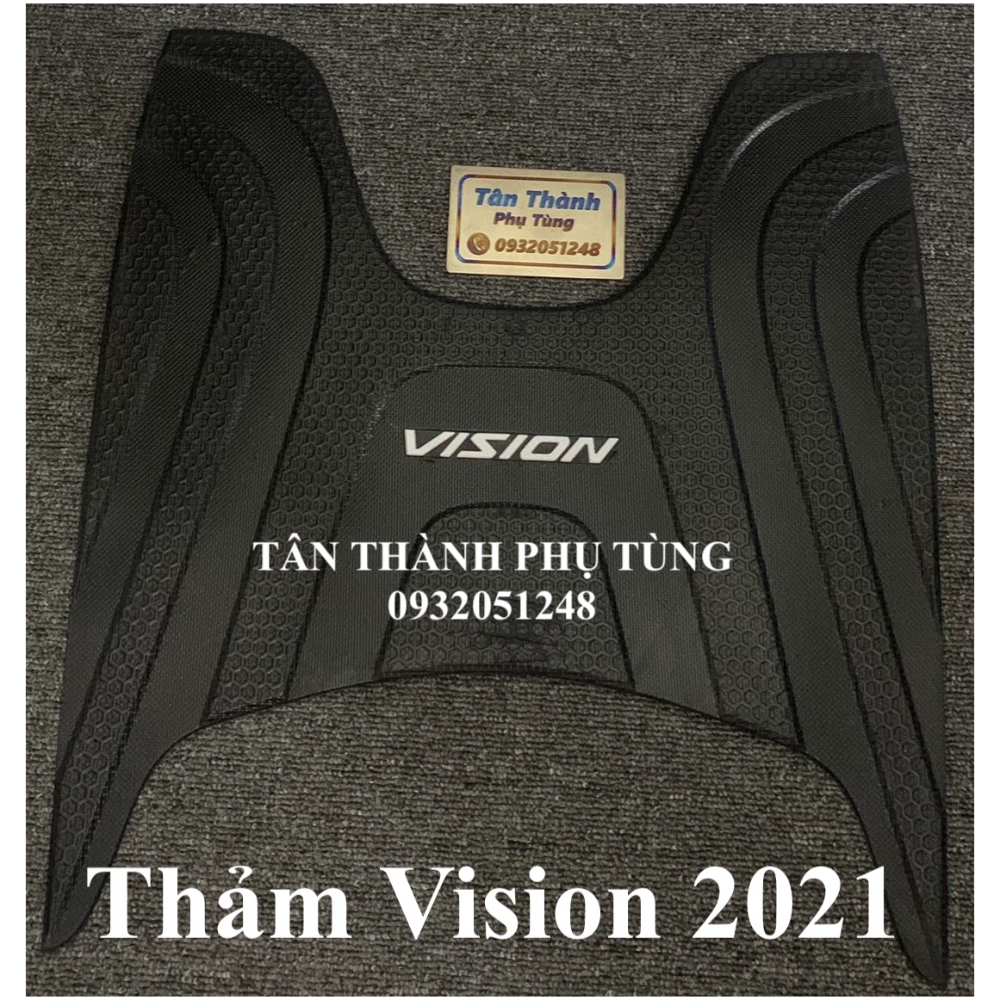 Thảm nhựa Vision 2021 màu đen mẫu Indo