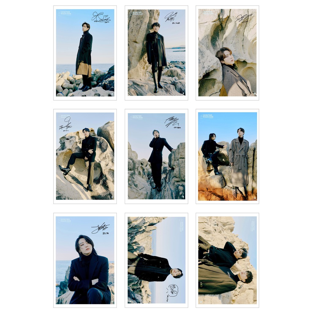 [Ép lụa] Lomo Card 45 Ảnh BTS - Winter Package 2021 (có chữ kí )