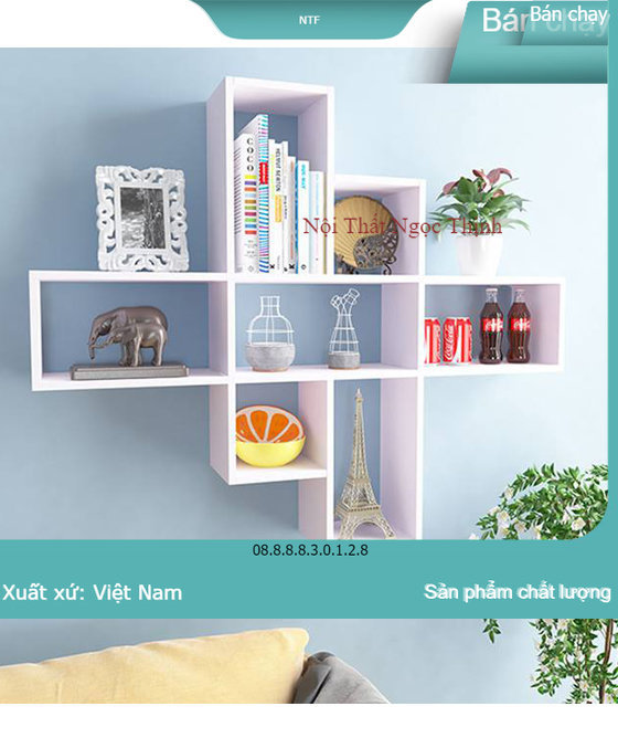 Kệ treo tường trang trí gỗ