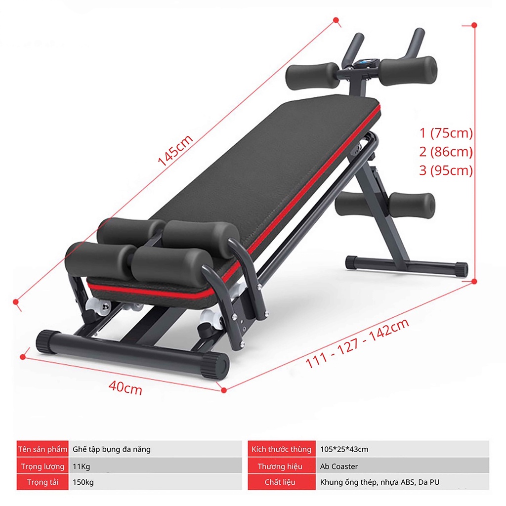 Máy Tập Bụng Đa Năng Tập Thể Dục Hiệu Quả Đa Dạng Bài Tập, Máy Tập Bụng Nâng Cao Tại Nhà Giúp Tăng Cơ Giảm Mỡ Hiệu Quả, Máy Gập Bụng Đa Dạng Bài Tập Đồng Hồ Đo Số Lần Gập