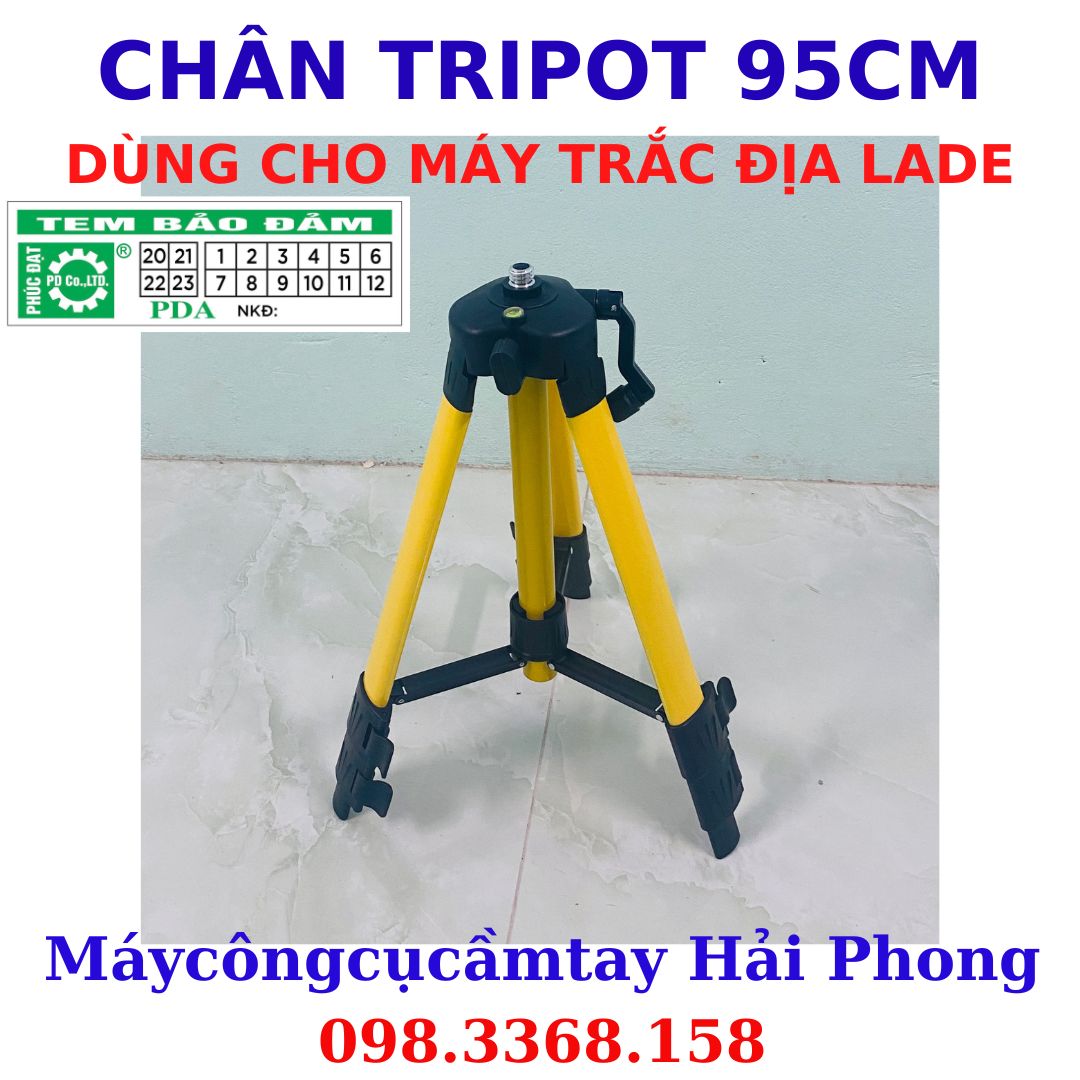 CHÂN MÁY TRẮC ĐỊA LADE 95CM ( CHÂN TRIPOT ) . CHÂN MÁY BẮN CỐT LADE 95CM.