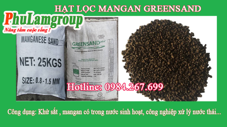 Hạt Mangan lọc nước nhiễm phèn gói 2kg