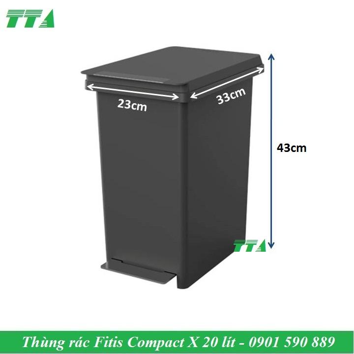 Thùng rác Fitis cao cấp nhựa đạp chân 20