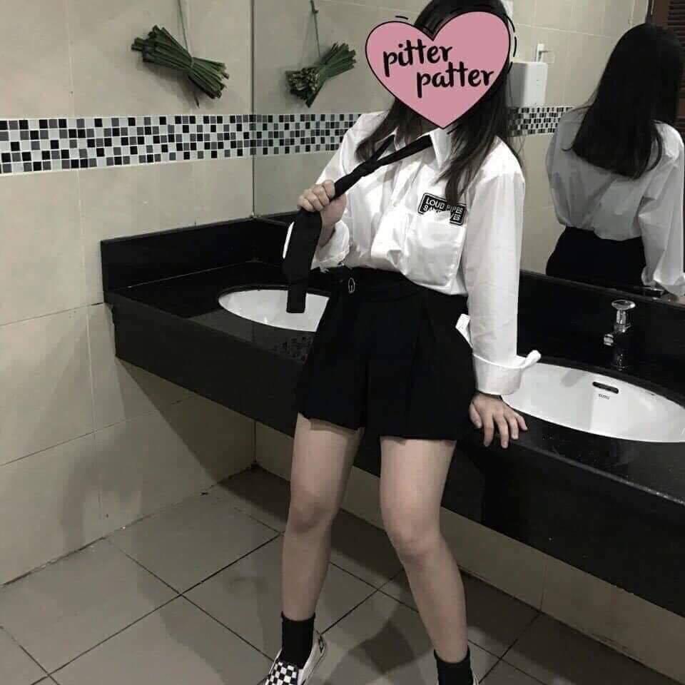 [HCM]ÁO SƠ MI THÊU CHỮ PHONG CÁC HÀN QUỐC