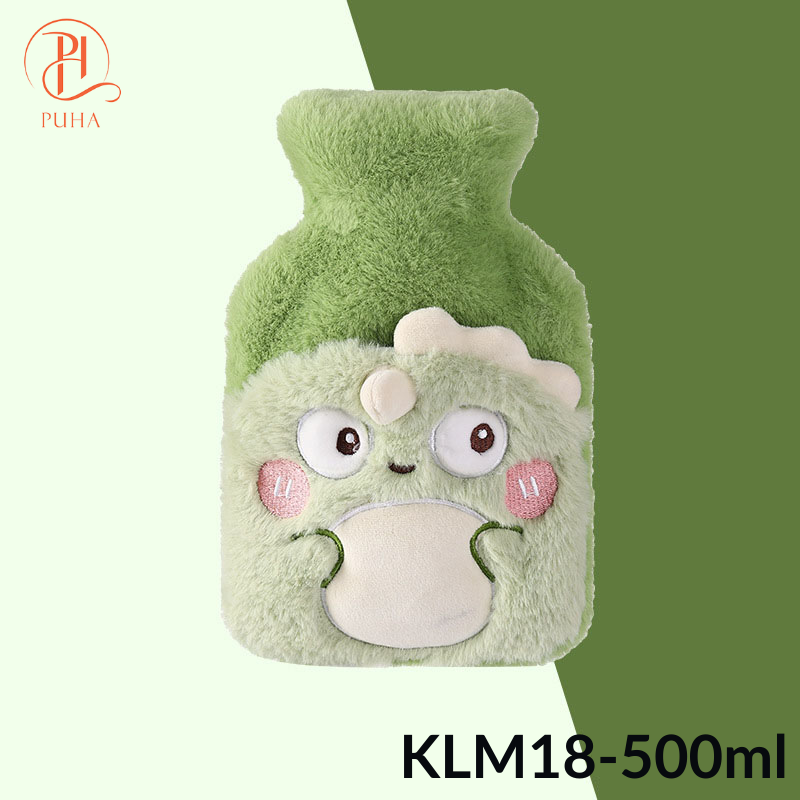 Túi chườm nóng lạnh đa năng sưởi ấm giữ nhiệt giảm đau bụng kinh cho nữ Puha 500ml họa tiết thỏ trắng cute dễ thương