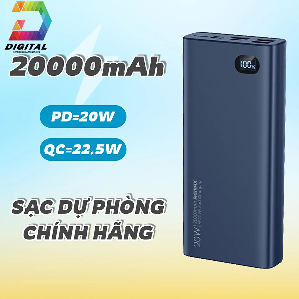 Remax Power Bank RPP-292 20000mAh 22.5W Genuine