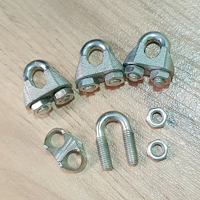 Bộ 4 Ốc Chữ U Siết Cáp Cỡ 4mm-5mm