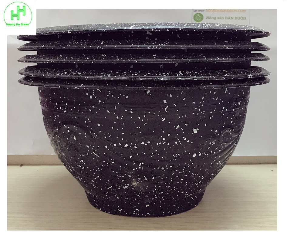 5 Chậu Nhựa Trồng Hoa, Cây Cảnh Giả Đá Đen Trường Hải T28 được thiết kế tiện lợi cho việc trồng các loại cây cảnh , cây trong nhà , cây vườn