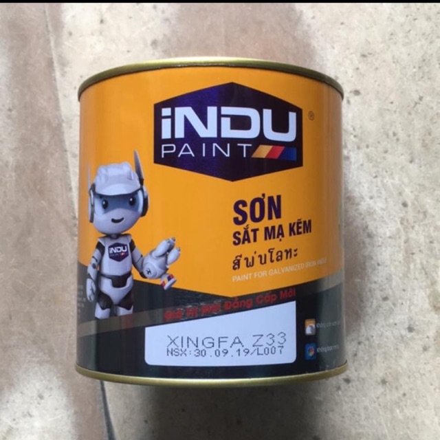 Sơn Mạ Kẽm Indu Paint Dòng Sơn Đặc 800Ml( Bảo Hành Không Bóng Tróc )