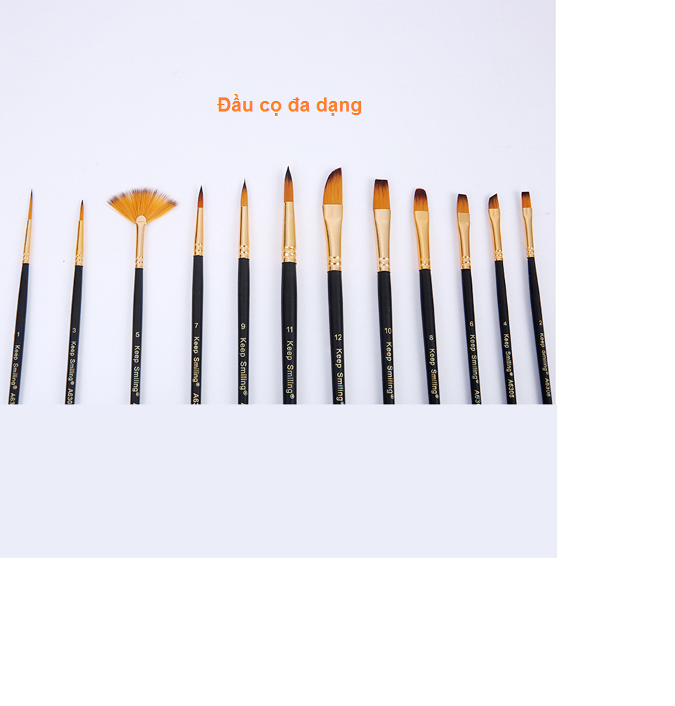 [HCM]Bộ 12 cọ Keep Smiling A6308