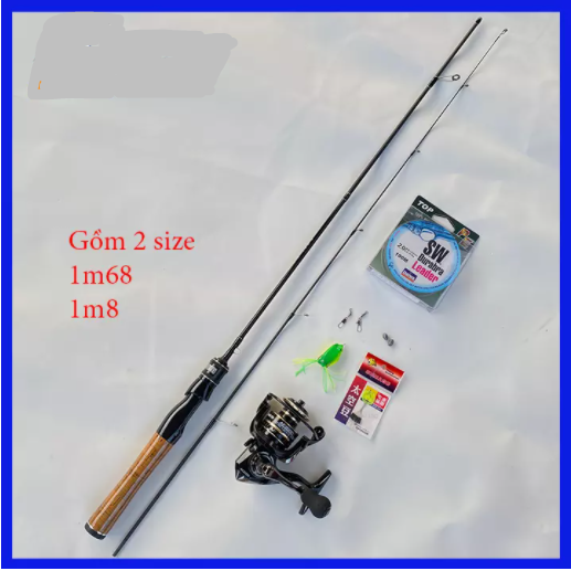 Bộ cần câu máy Lure UL 1m68 1m8 Máy Kim Loại 2000 - Tặng Dù + Mồi Giả - bộ cần câu máy, trọn bộ cần câu máy giá rẻ, bộ cần câu cá cần câu lure