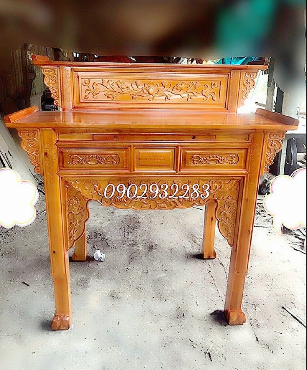 Bàn thờ gia tiên, bàn thờ phật, bàn thờ cúng, tủ thờ, bàn thờ tổ tiên, hàng loại 1, bàn thờ 2 tầng gỗ nhiều kích thước MH93 giá xưởng, miễn phí giao hàng, lắp đặt tại Hồ Chí Minh