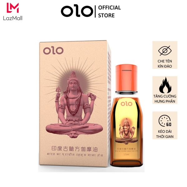 Tinh dầu massage OLO công thức bí truyền Ấn độ, tăng hưng phấn, kéo dài thời gian quan hệ - Lọ 15ml