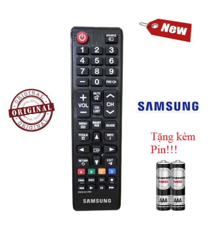 Bảng giá Điều khiển tivi Samsung BN59-01199F- Hàng tốt chính hãng Made in Malaysia Tặng kèm Pin
