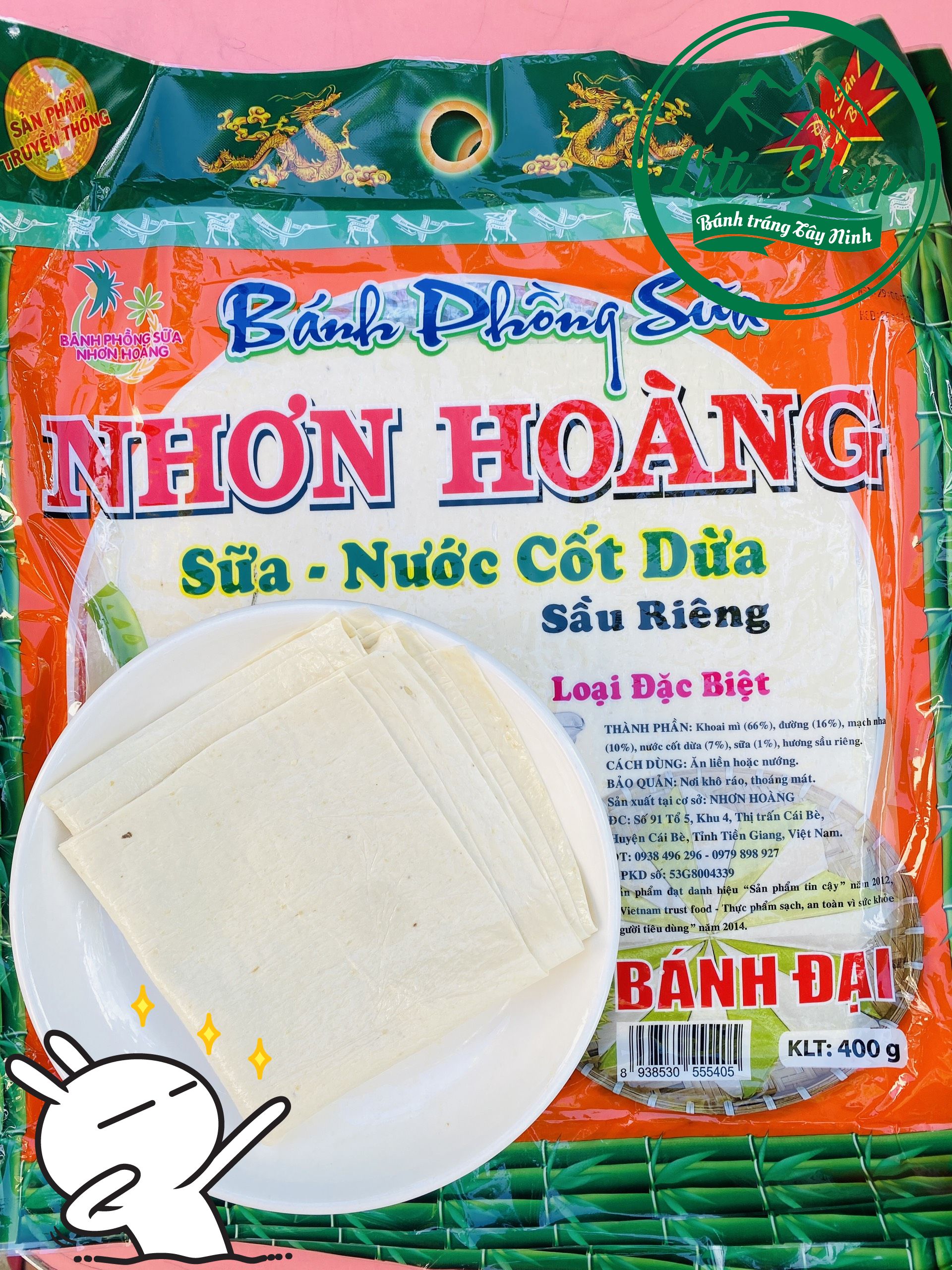 Bánh phòng sữa nhơn hoàng 400gr