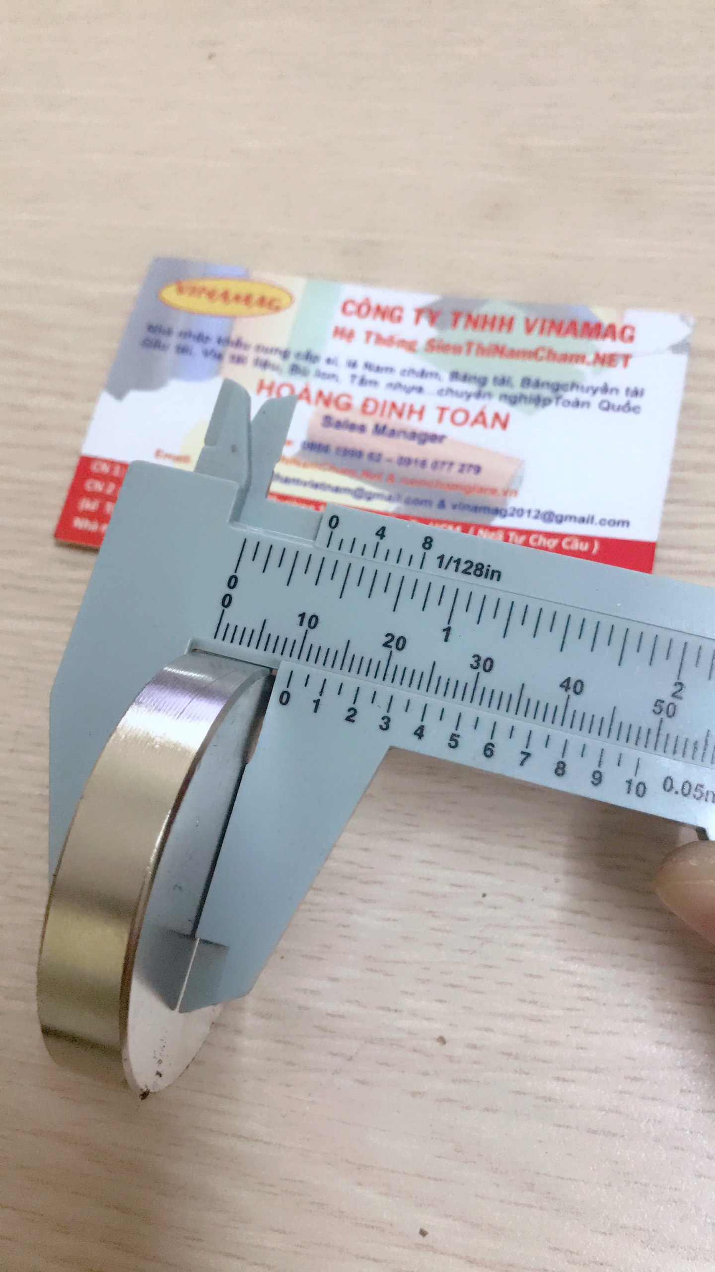 Nam châm viên đất hiếm 50x10mm loại nam châm đất hiếm