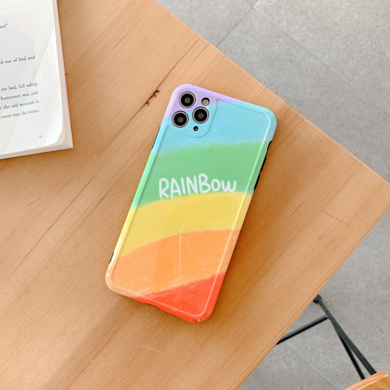 [ SALE LỖ ] Ốp Lưng Silicon IMD Bảo Vệ Camera Rainbow