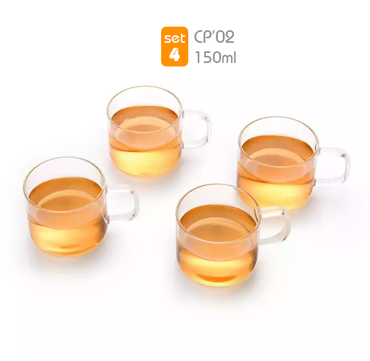 Bộ 4 tách thủy tinh Samadoyo CP02/4 0.15L