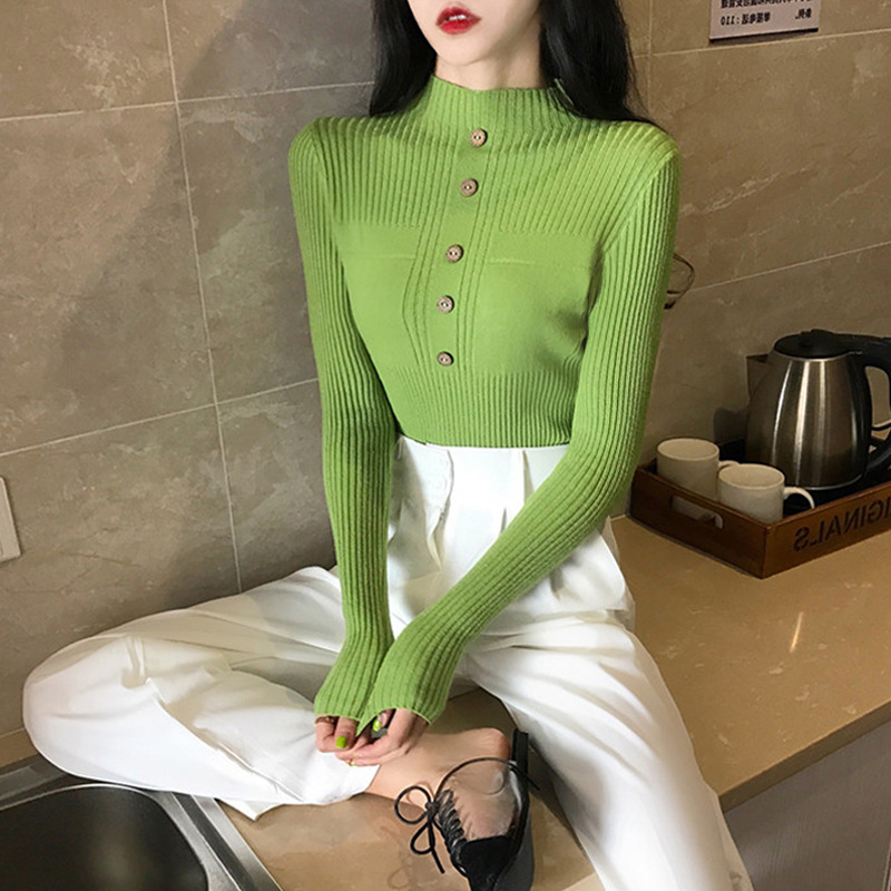 ÁO LEN DỆT KIM CỔ CAO PHỐI CÚC