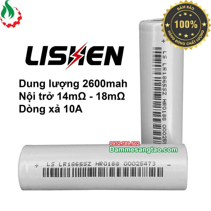DMST Cell Pin 18650 Lishen 2600mah-5C (Xả 10A)