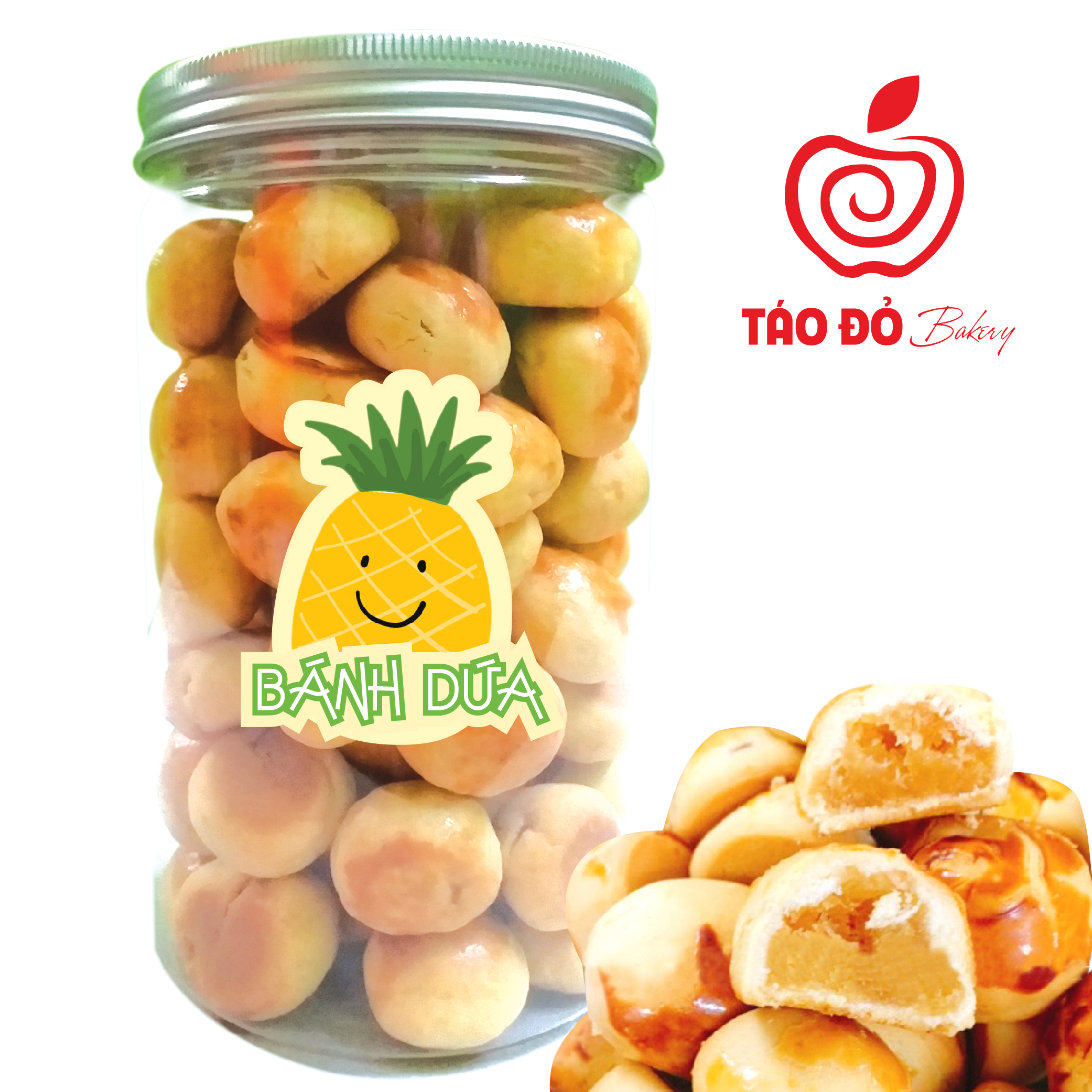 BÁNH DỨA ĐÀI LOAN handmade - Hủ 520g