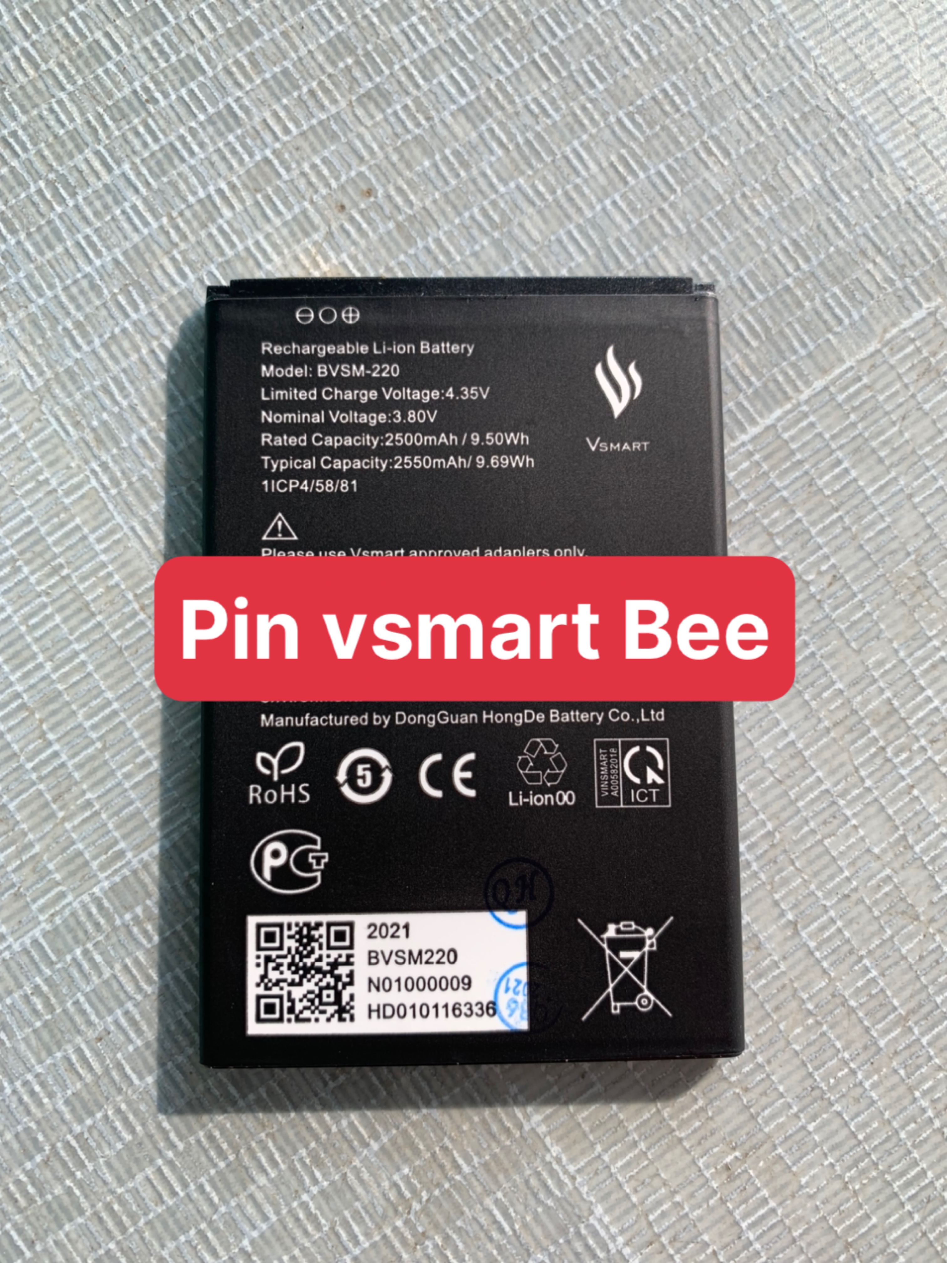 pin BVSM-220 / pin vsmart Bee - 2550mAh