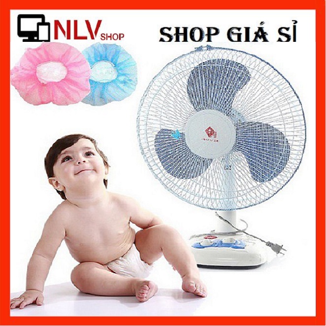 NLVSHOP /  Vỏ Lưới Vải Bọc Quạt Che Quạt An Toàn Cho Bé