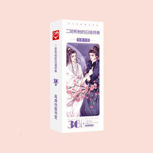 Hộp ảnh Bookmark HUSKY VÀ SƯ TÔN MÈO TRẮNG CỦA HẮN đánh dấu trang kẹp sách xinh xắn anime chibi