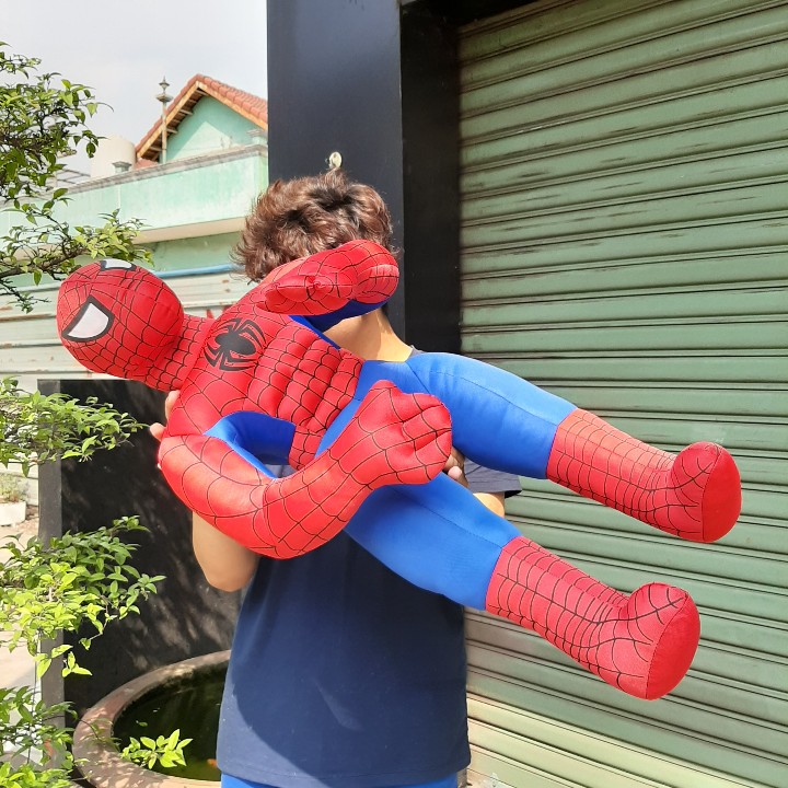 Superman Spider-Man Stuffed Toy 75cm High Quality – Super Big, Super Soft Spider-Man Teddy Bear – a Gift That Will Make Your Baby Love It from the Very First Glance