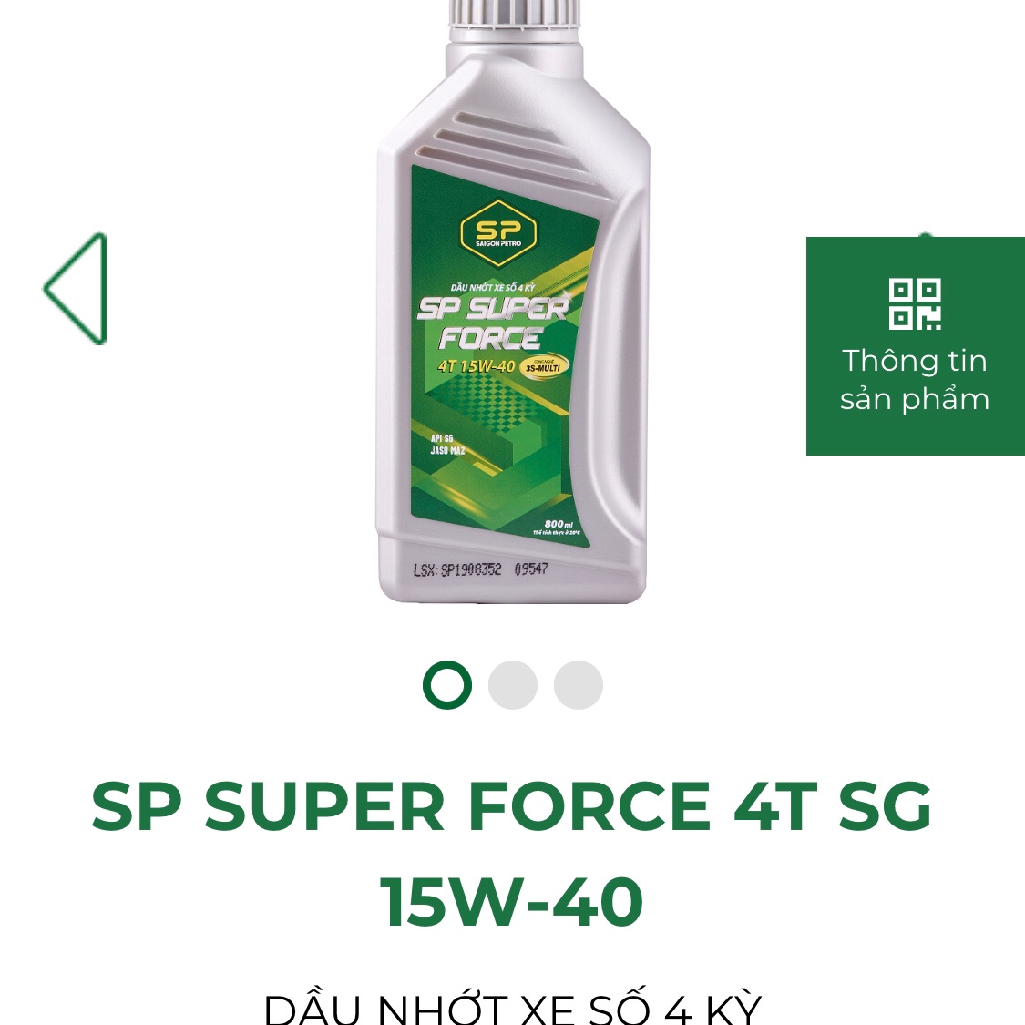 [HCM]Dầu nhớt xe số Saigon Petro SG 15W40