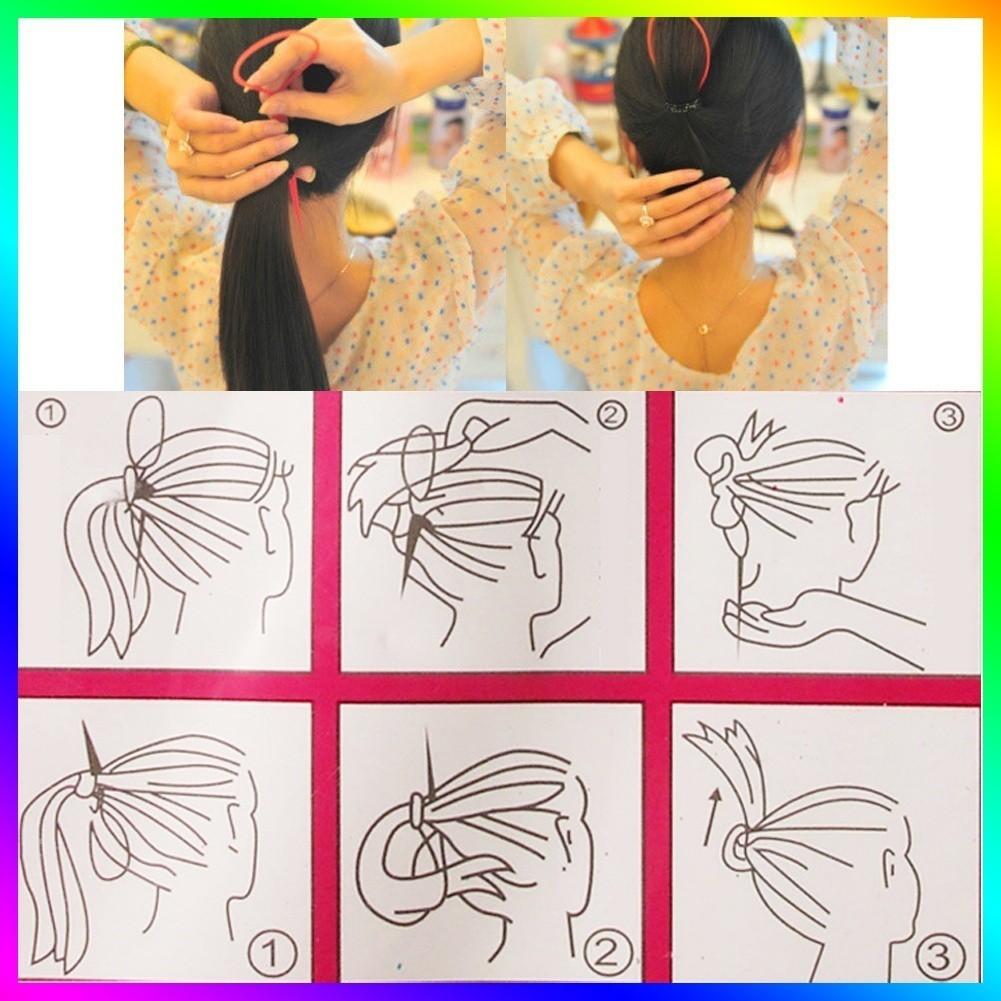 Bộ 2 dụng cụ tạo kiểu tóc , rút tóc (đen)