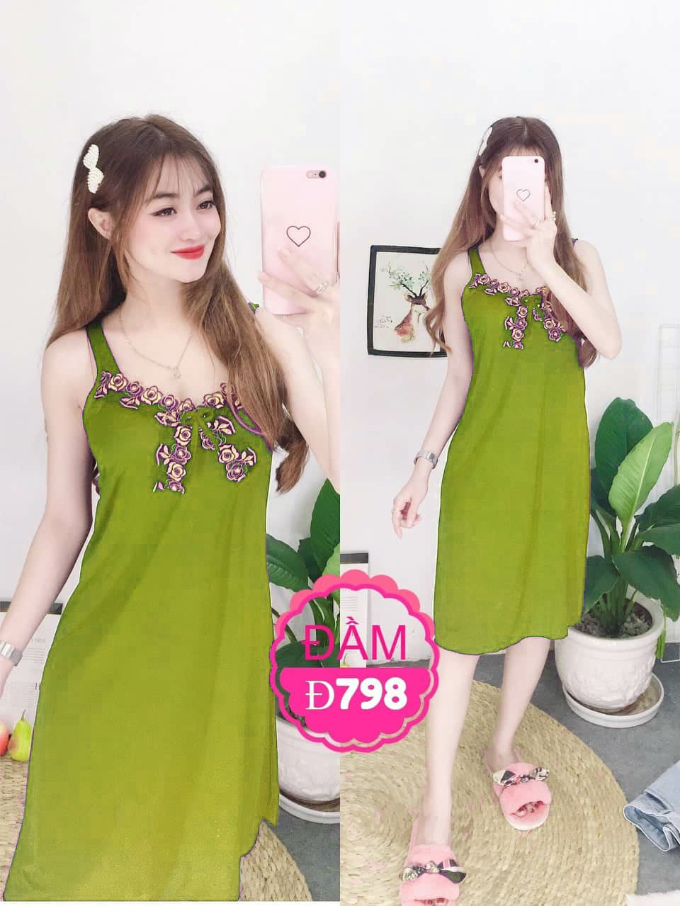 [HCM]Đầm thun lạnh nữ - Đầm ngủ nữ thun mặc nhà - M21