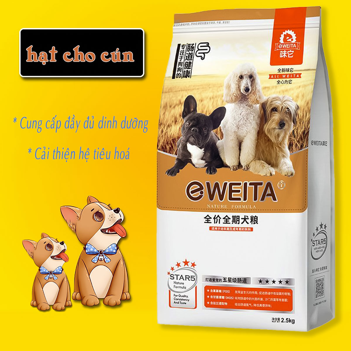 Thức ăn hạt cao cấp eweita cho chó Poodle
