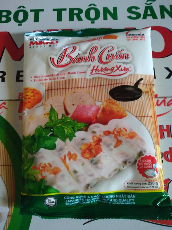 Bột bánh cuốn Mikko hương xưa 220g - Bột trộn sãn chất lượng cao.