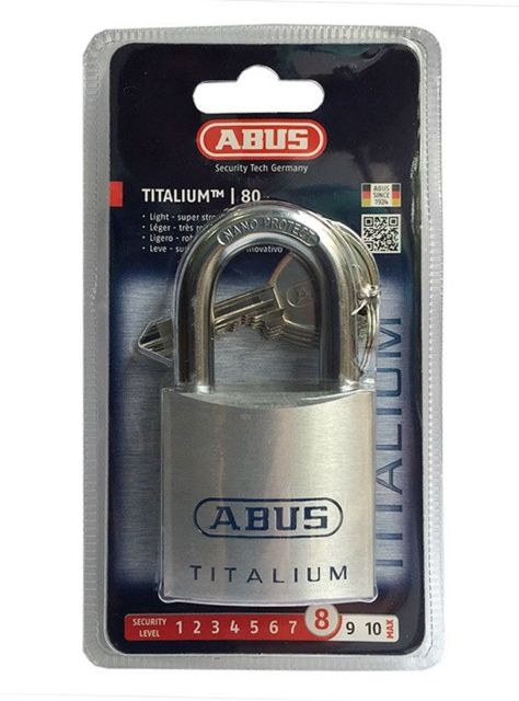 Ổ KHÓA SIÊU NHẸ SIÊU BỀN ABUS TITALIUM 80TI/50