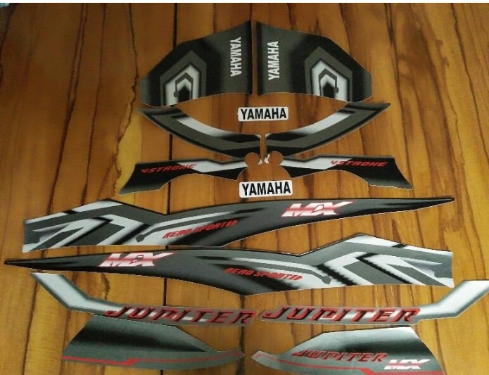 Bộ tem Jupiter MX màu đen, màu đỏ, màu xám, xanh nhớt 3 lớp cao cấp