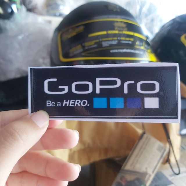 Combo 2 tem decal gopro dán xe, nón giá rẻ