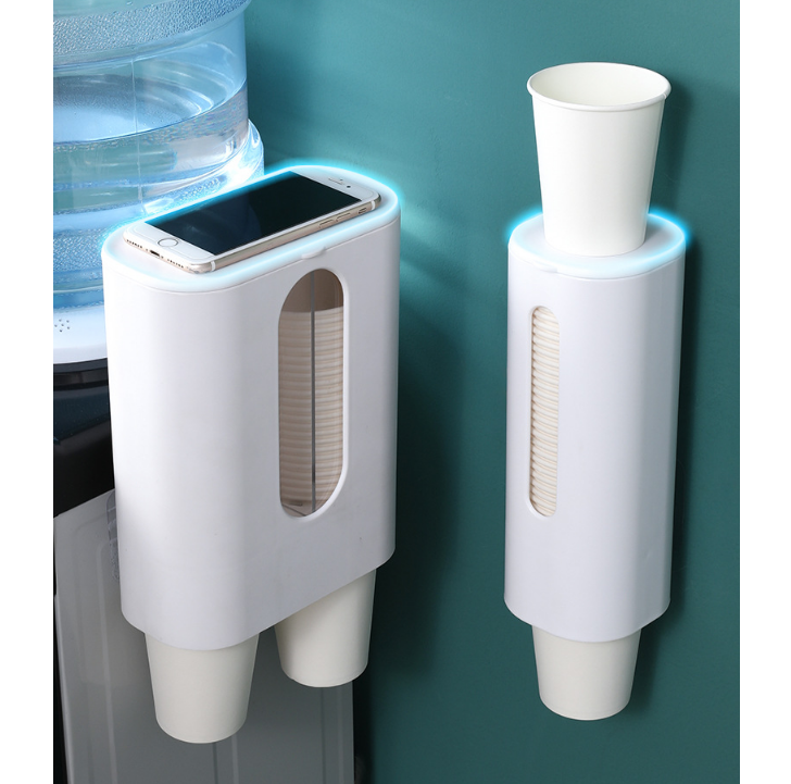 Giá đựng cốc giấy gắn tường thông minh, khay rút cốc giấy văn phòng tiện ích