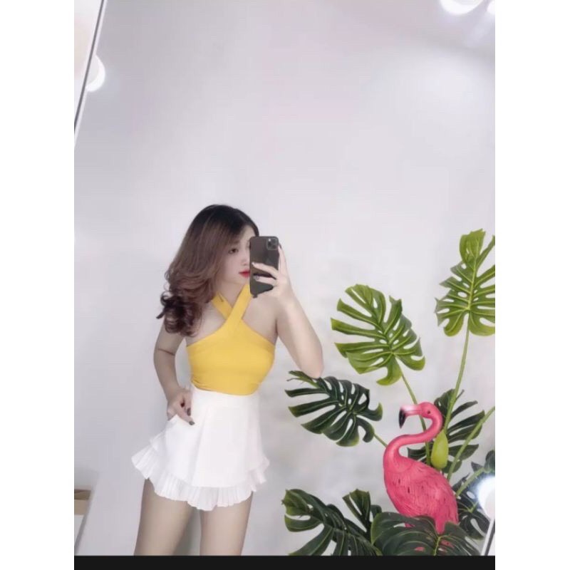 ÁO THUN NỮ CỔ ĐAN CHÉO SANG CHẢNH ĐẸP CO GIÃN 4 CHIỀU