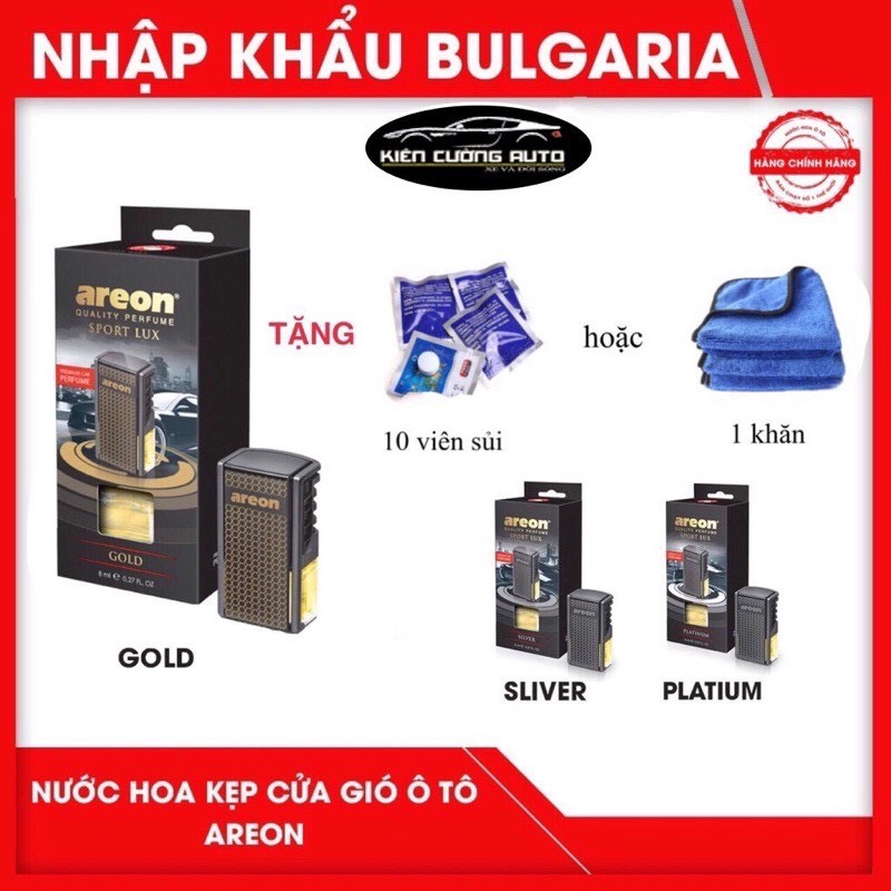 [ CHÍNH HÃNG ] Nước hoa AREON Platium kẹp cửa gió điều hòa