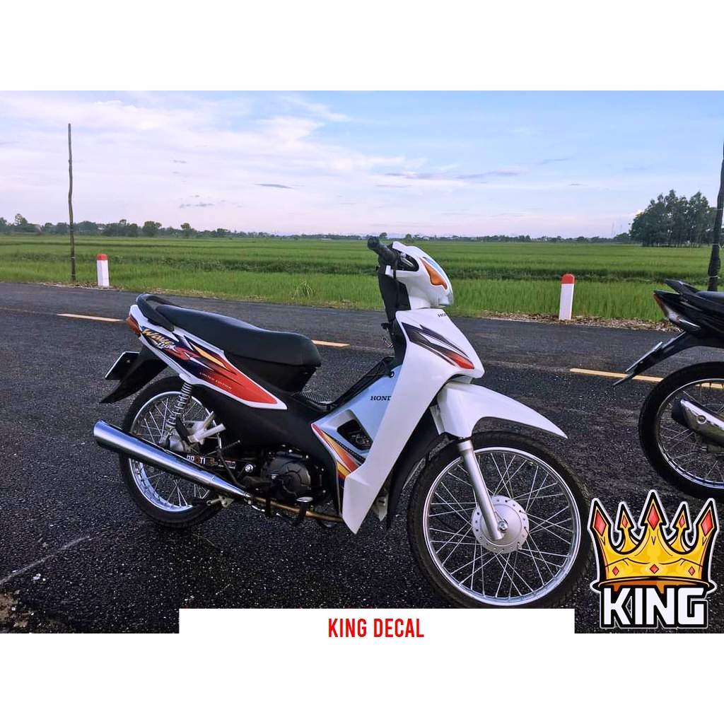 [Loại 1] Tem Rời Wave 110cc Hồng Xanh V1 (2017-2021)- Ảnh Thật