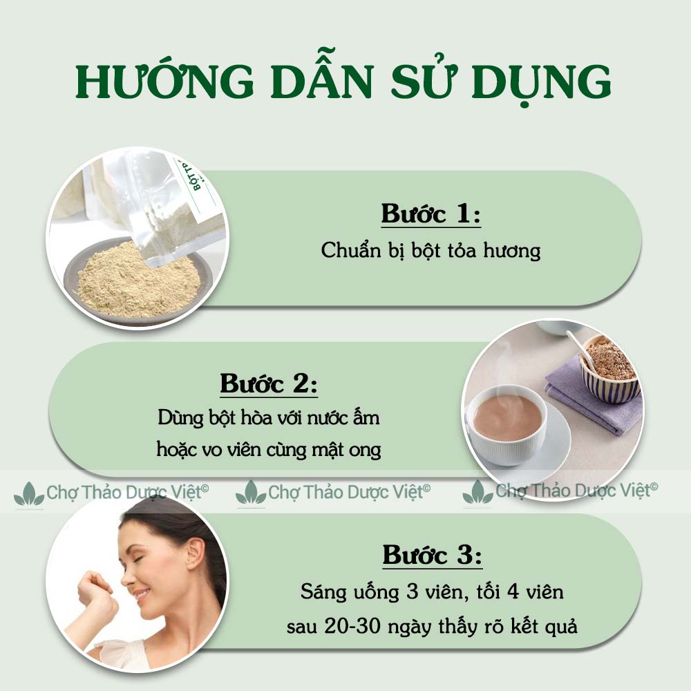 Bột tỏa hương 100g, kháng khuẩn, khử mùi hôi cơ thể, tạo hương thơm tự nhiên