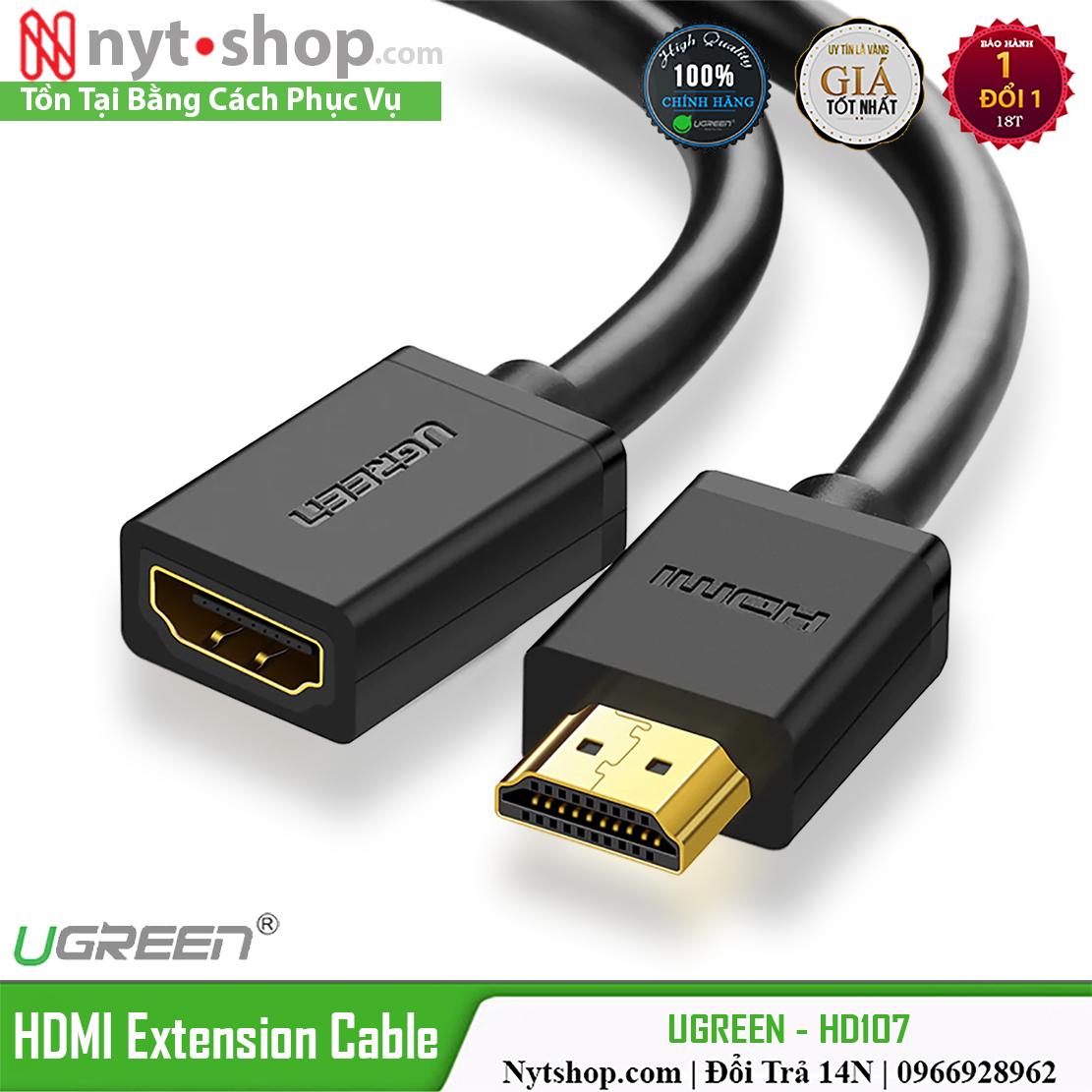[HCM]Cáp Nối Dài HDMI 4K@60Hz Cao Cấp UGREEN HD107