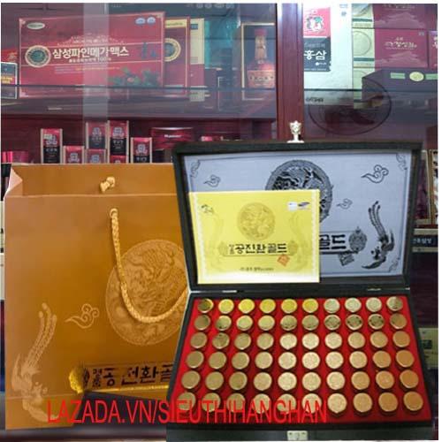Đông Trùng Hạ Thảo Hàn Quốc Hộp Gỗ Cao Cấp 60 viên - Hàng check Cod, tem 7 màu  của nhà sản xuất
