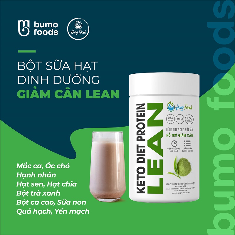 Bột sữa hạt dinh dưỡng giảm cân LEAN (Hộp 500gram)