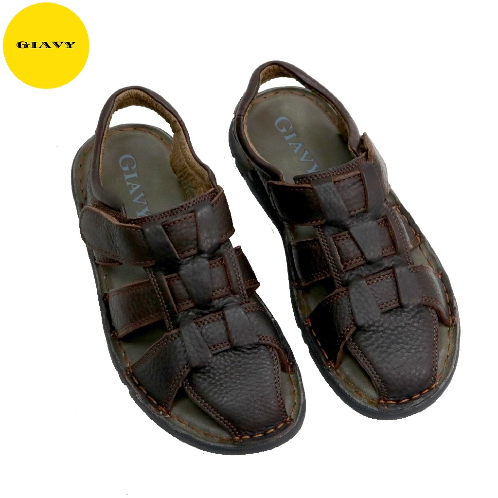 Giày sandal nam, Giày da bít mũi SU3315 - GIAVY